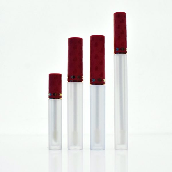 Frosted Red Lipstick Tubes Packaging